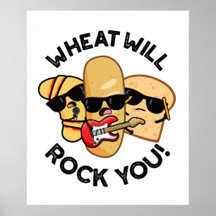 Poster Blé Vous Fera Rock Vous Drôles de Jeux de Mots sur