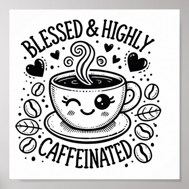 Poster Blessé & Hautement, Caffeiné Téléchargement numéri (Devant)