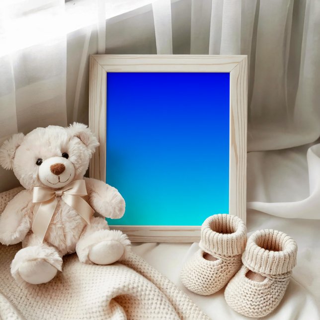 Poster Bleu à dégradé Aqua (Blue to Aqua Gradient Poster)