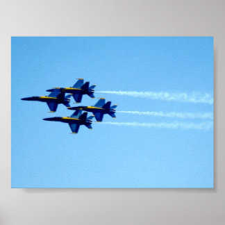 Poster Bleu Angles Signature Flyby