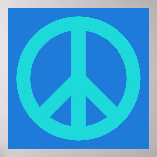 Poster Bleu Aqua (Devant)