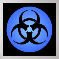 Poster bleu biodanger