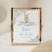 Bleu Boho Bunny Baby shower Les bébés sont doux