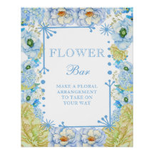 Bleu Bow Baby shower Bow Flower Bar