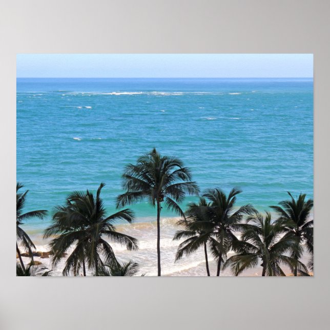 Poster Bleu caraïbe (Devant)