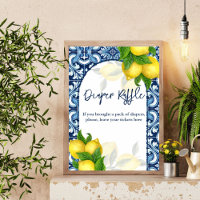 Bleu citron baby shower Amalfi signe de tombole