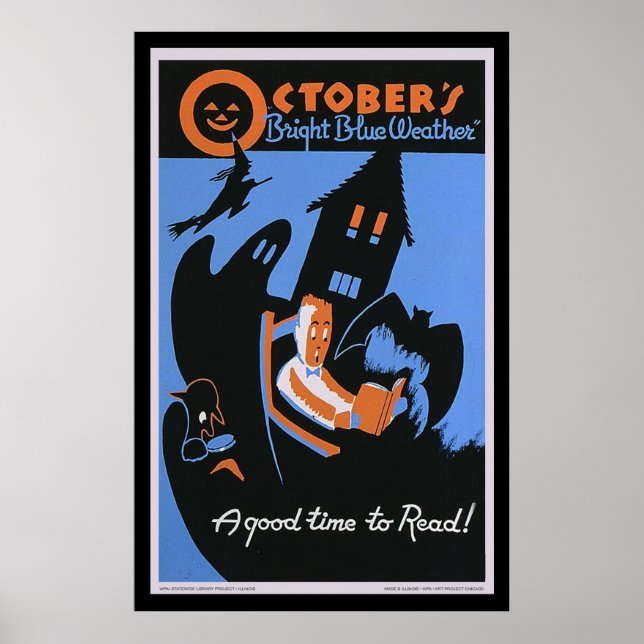 Poster Bleu clair d'octobre (Devant)