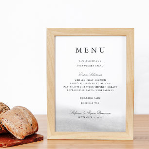 Poster Bleu clair Panneau du menu Mariage