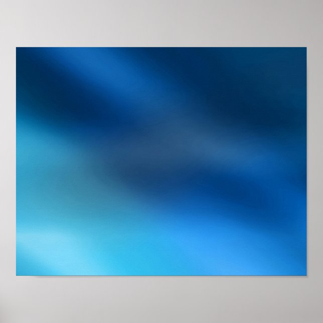 Poster Bleu Cobalt Turquoise & Gris Abstrait Luminosité m (Devant)