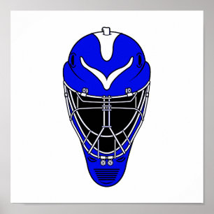 Poster Bleu de casque de gardien de but