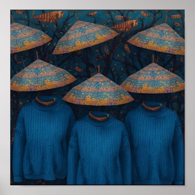 Poster Bleu dessous (Devant)