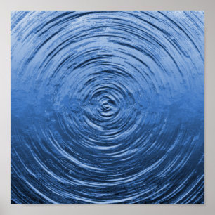 Poster Bleu d'ondulation de l'eau