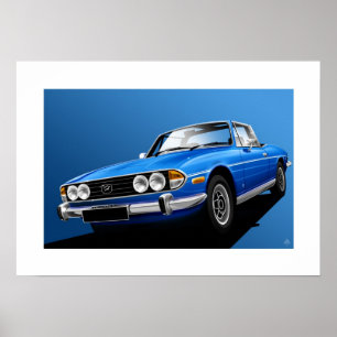 Poster Bleu du Tahiti d'illustration d'affiche de mâle de