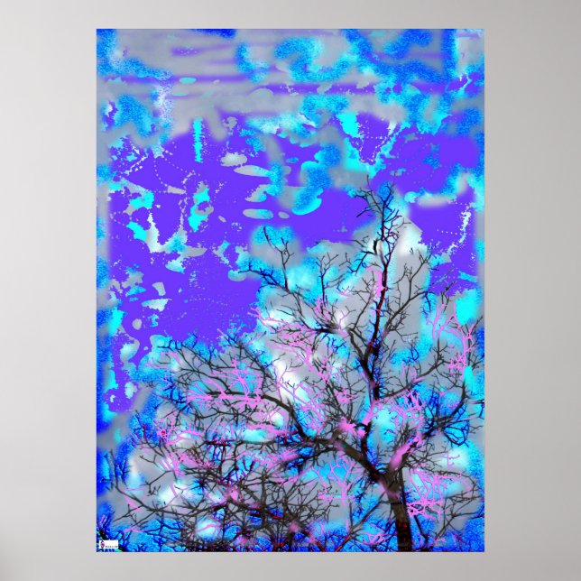 Poster bleu électrique (Devant)