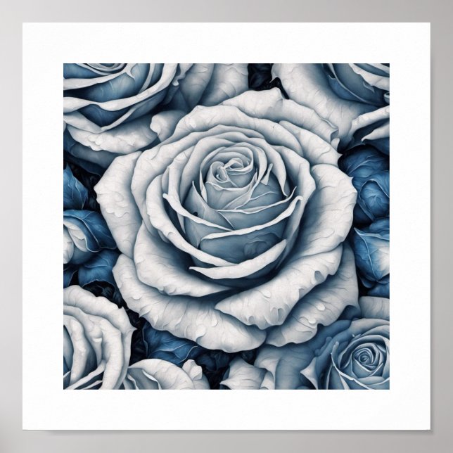 Poster bleu et blanc (Devant)