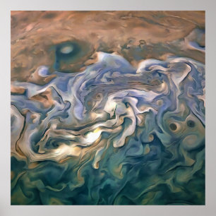 Poster Bleu et calme Mer d'Art Abstrait