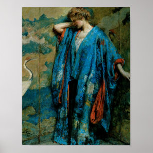 Poster Bleu et jaune