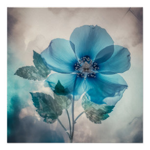 Poster Bleu éthérée
