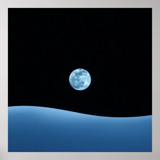 Poster Bleu horizon (Devant)