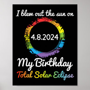 Poster Bleu Le Soleil Sur 4 8 24 Mon Anniversaire Solaire