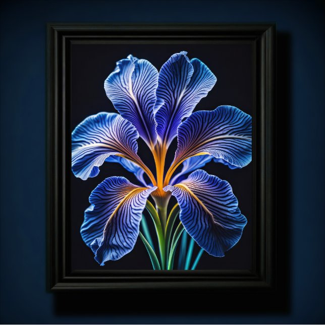 Poster Bleu Lily II (Créateur téléchargé)