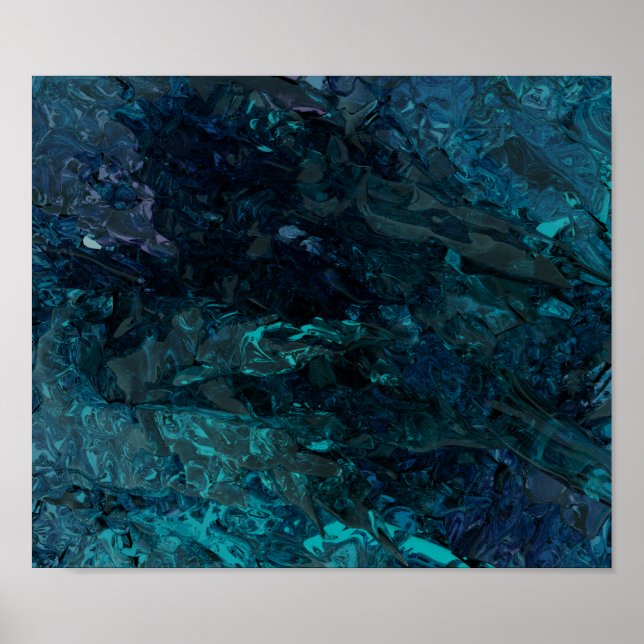 Poster Bleu liquide (Devant)