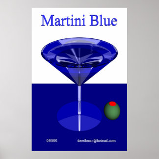 Poster Bleu Martini (à imprimer)