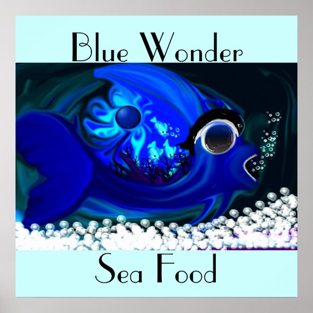 Poster bleu merveille (Devant)