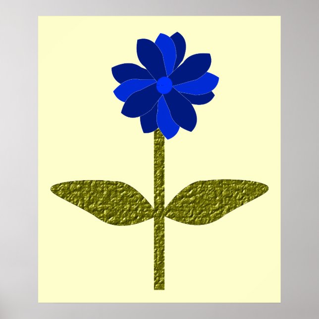 Poster Bleu océanique (Devant)