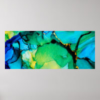 BLEU PERSIEN, vert chartreuse. Très beau art
