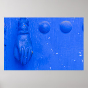 Poster Bleu Porte Knocker