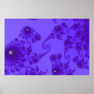 Poster bleu pourpre de l'hippocampe