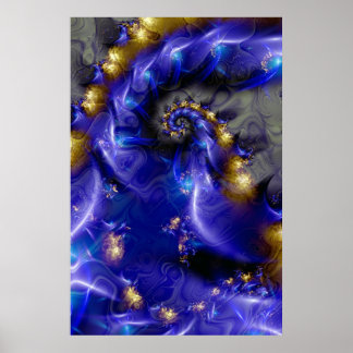 Poster Bleu profond.