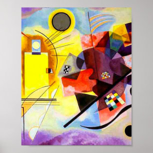 Poster Bleu rouge jaune par Vassily Kandinsky