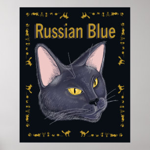 Poster Bleu russe