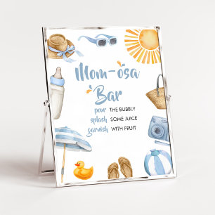 Poster Bleu Splish Splash Baby shower Maman Osa Bar