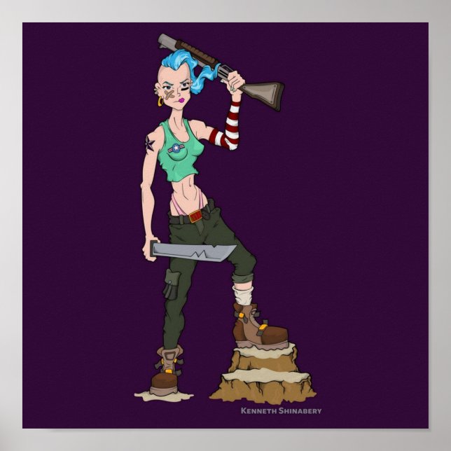 Poster Bleu Tank Girl PLEINE (Devant)