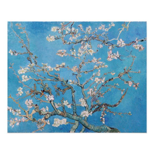Poster Bleu Vincent van Gogh Art Peinture (Devant)