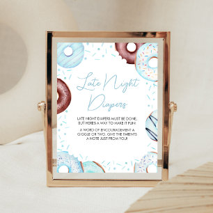 Poster Bleus beignets et plongeurs Diaports tard dans la