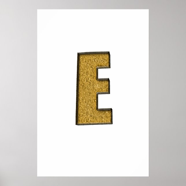 Poster Bling Gold E (Devant)