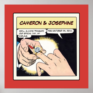 Poster Bling Style Bling Mariage rouge