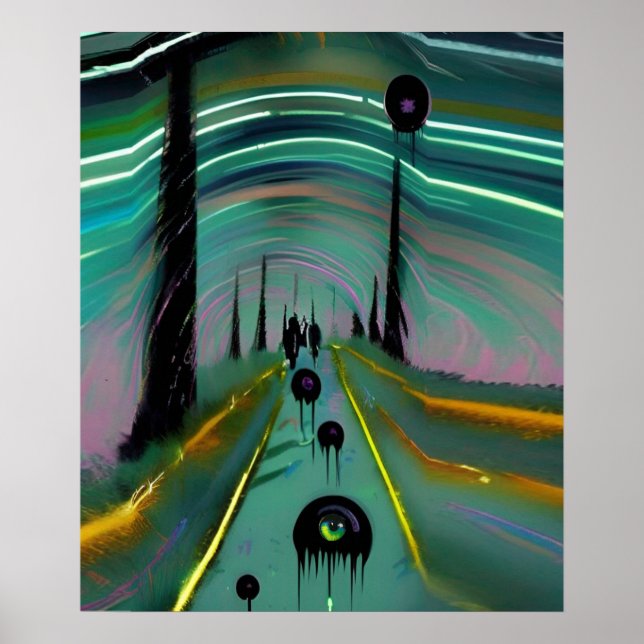 Poster Blobs noirs (Devant)