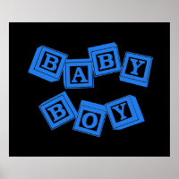 Blocs de bois en alphabet pour bébé bleu pâle