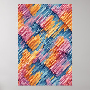 Poster Blocs dynamiques : Une composition géométrique jou