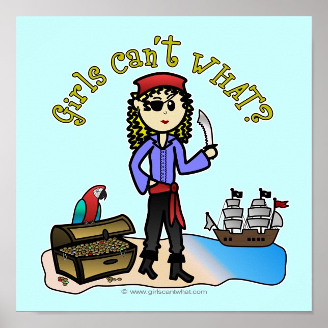 Poster Blonde Girl Pirate (Devant)