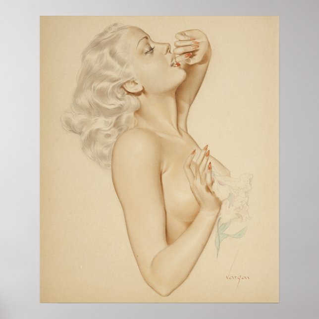Poster Blonde Pin Up (Devant)