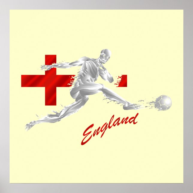Poster Blood Sweet and England - cadeaux de fans de footb (Devant)