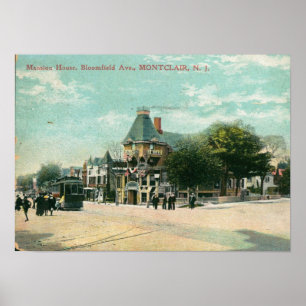Poster Bloomfield Ave., Montclair NJ 1908 Vintage