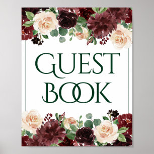 Poster Blooms rustiques   Connexion rouge Terracotta et M