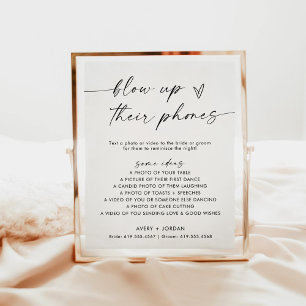Poster Blow their Phone Sign   Jeu photo Mariage